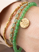 A Beautiful Story DAZZLE aventurine gold bracelet