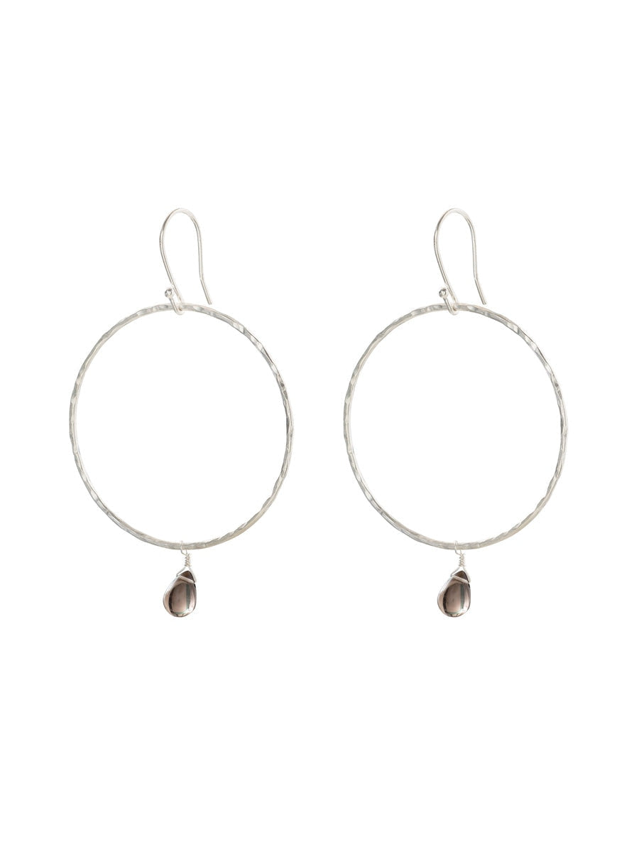 A Beautiful Story EMBRCAE smokey quartz silver earrings