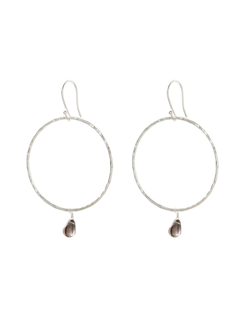 A Beautiful Story EMBRCAE smokey quartz silver earrings