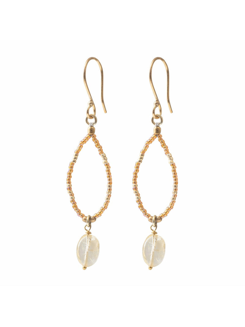 A Beautiful Story ENJOY citrine gold earrings