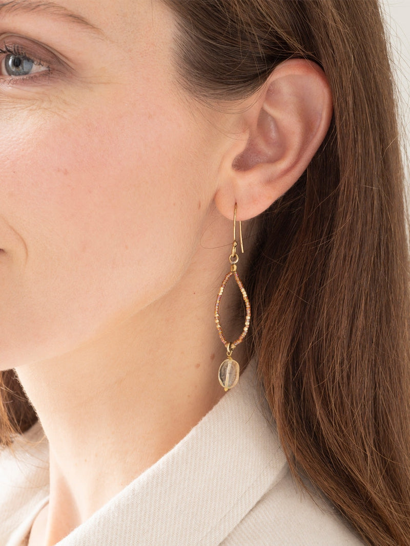 A Beautiful Story ENJOY citrine gold earrings