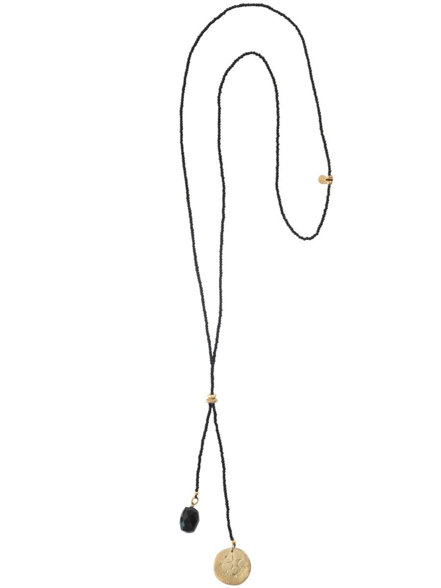 A Beauiful Story FAIRY black onyx stars gold necklace