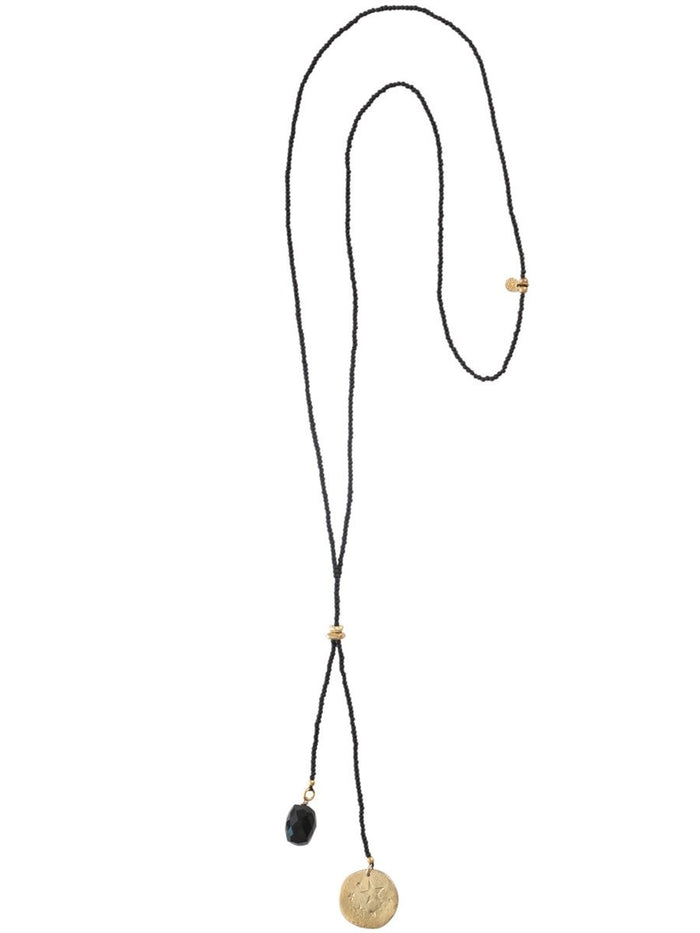 A Beauiful Story FAIRY black onyx stars gold necklace