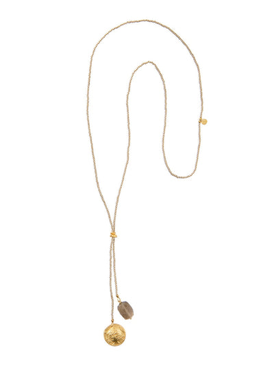 A Beautiful Story FAIRY smokey quartz gold necklace