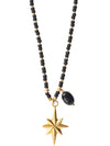 A Beautiful Story FANTASY black onyx gold necklace