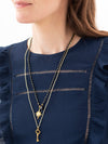 A Beautiful Story FANTASY black onyx gold necklace