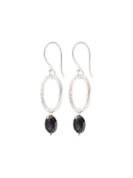A Beautiful Story GRACEFUL black onyx silver earrings