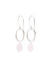 A Beautiful Story GRACEFUL rose quartz silver earrings