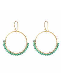 A Beautiful Story KINDNESS aventurine gold earrings