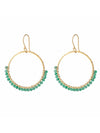 A Beautiful Story KINDNESS aventurine gold earrings