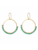 A Beautiful Story KINDNESS aventurine gold earrings