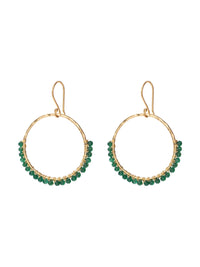 A Beautiful Story Kindness Aventurine Gold Earrings 