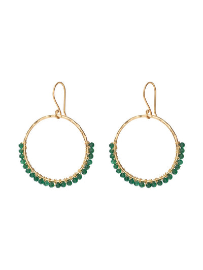 A Beautiful Story Kindness Aventurine Gold Earrings 