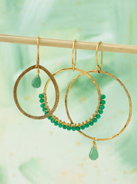 A Beautiful Story KINDNESS aventurine gold earrings
