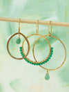 A Beautiful Story KINDNESS aventurine gold earrings