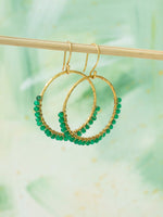 A Beautiful Story KINDNESS aventurine gold earrings