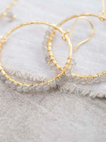 A Beautiful Story KINDNESS labradorite gold earrings