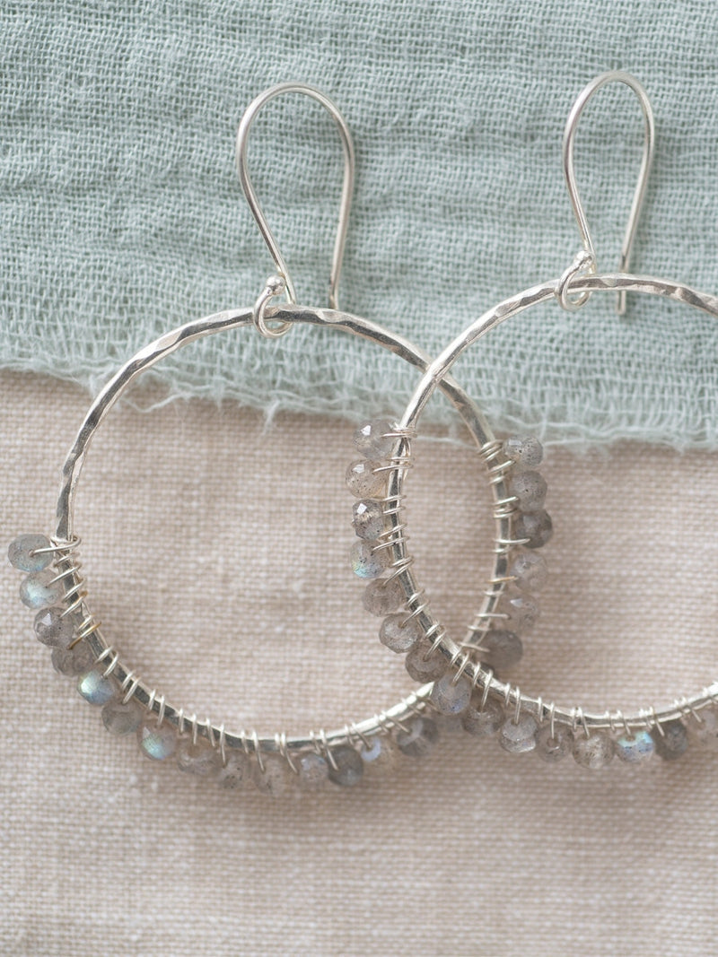 A Beautiful Story Kindness Labradorite Silver Earrings