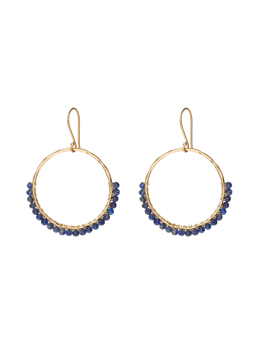 A Beautiful Story Kindness Lapis Lazuli Gold Earrings