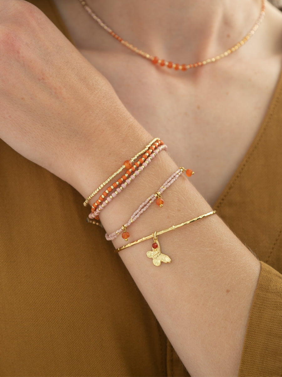A Beautiful Story Loyal Carnelian Gold Bracelet