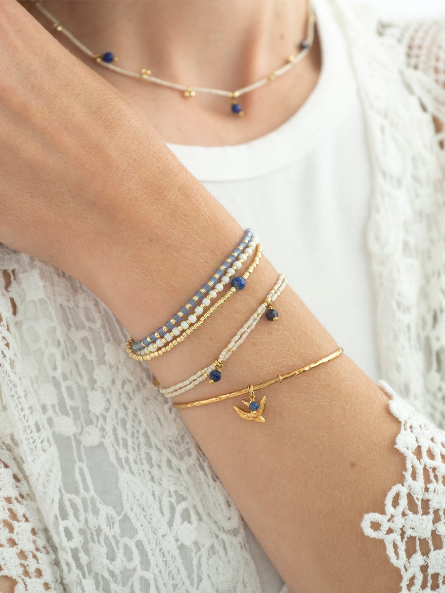 A Beautiful Story Loyal Lapis Lazuli Gold Bracelet