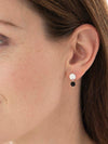 A Beautiful Story MINI COIN black onyx silver earrings