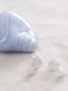 A Beautiful Story MINI COIN blue lace agate silver earrings