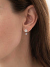 A Beautiful Story MINI COIN blue lace agate silver earrings