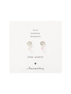 A Beautiful Story MINI COIN rose quartz silver earrings