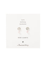 A Beautiful Story MINI COIN rose quartz silver earrings