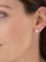 A Beautiful Story MINI COIN rose quartz silver earrings