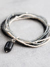 A Beautiful Story NIRMALA black onyx silver bracelet