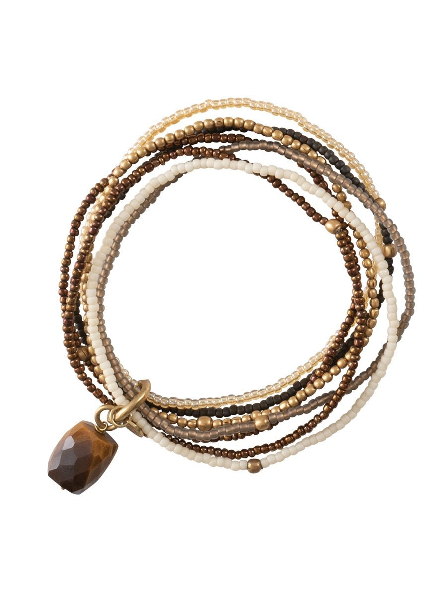 A Beautiful Story NIRMALA tiger eye gold bracelet