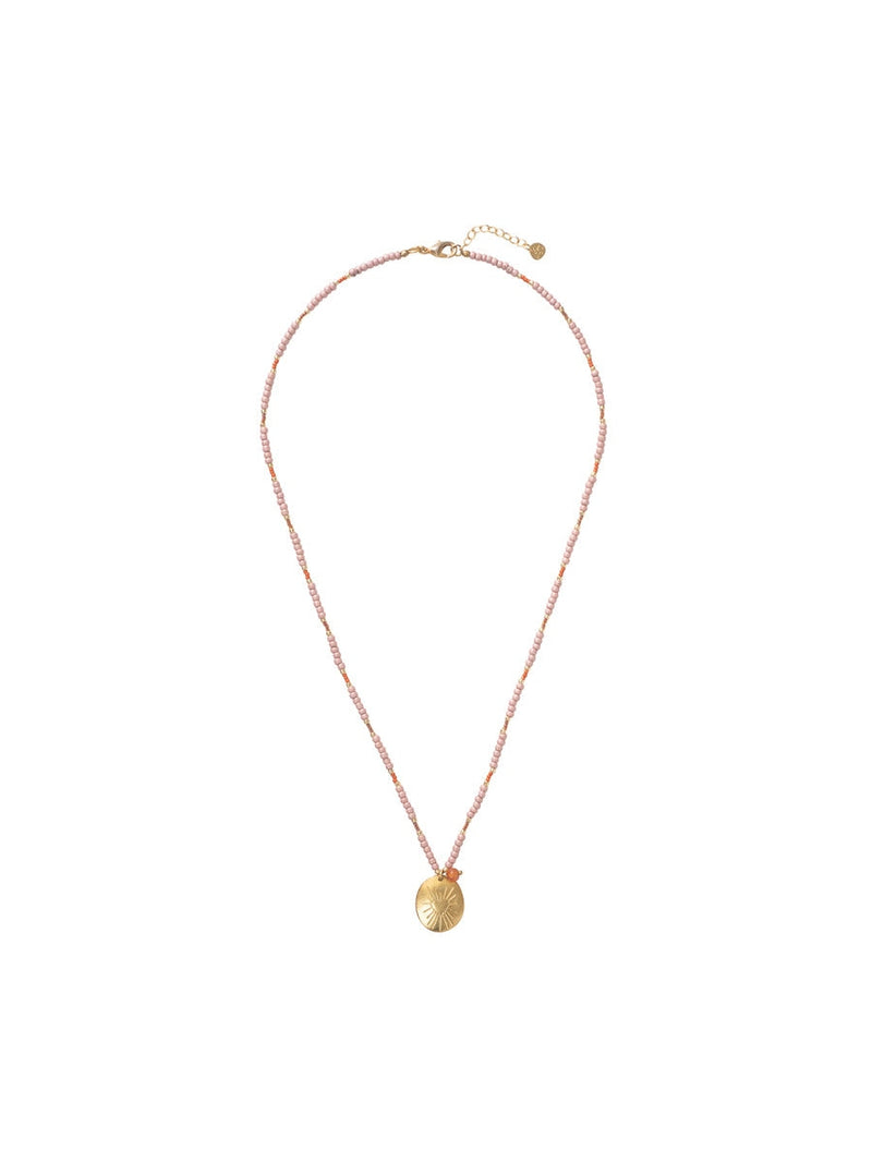 A Beautiful Story Prayer Carnelian Gold Necklace