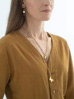 A Beautiful Story Prayer Carnelian Gold Necklace