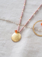 A Beautiful Story Prayer Carnelian Gold Necklace