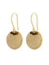 A Beautiful Story PRECIOUS black oonyx gold earrings
