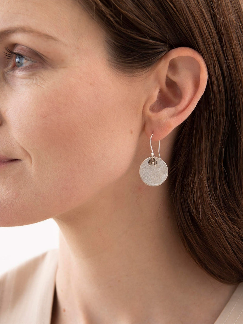 A Beautiful Story PRECIOUS smokey quartz silver earrings
