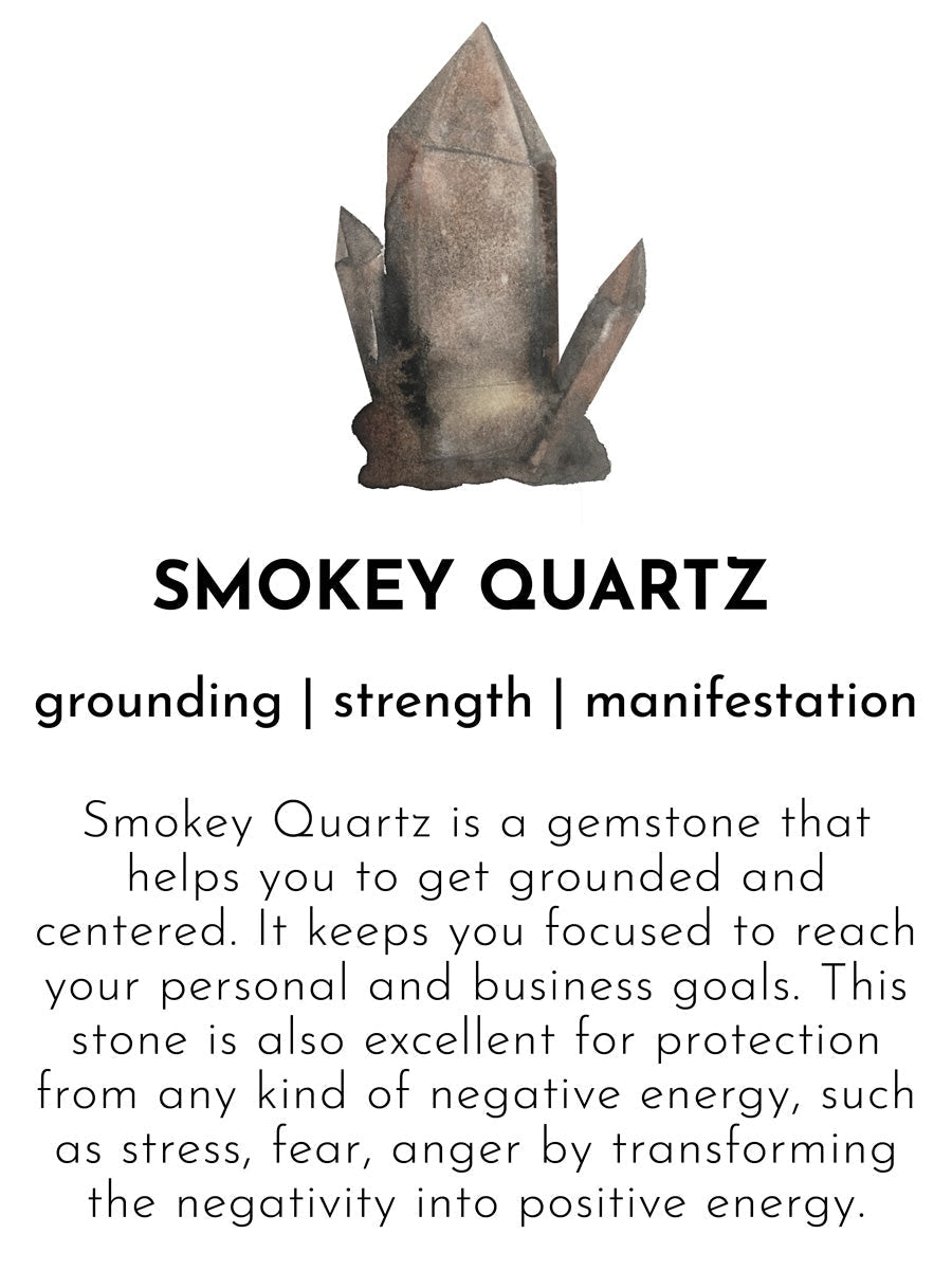 A Beautiful Story CHERISH smokey quartz silver necklace
