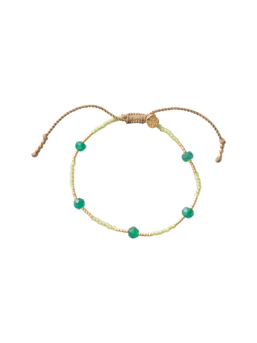 A Beautiful Story Warrior Aventurine Gold Bracelet