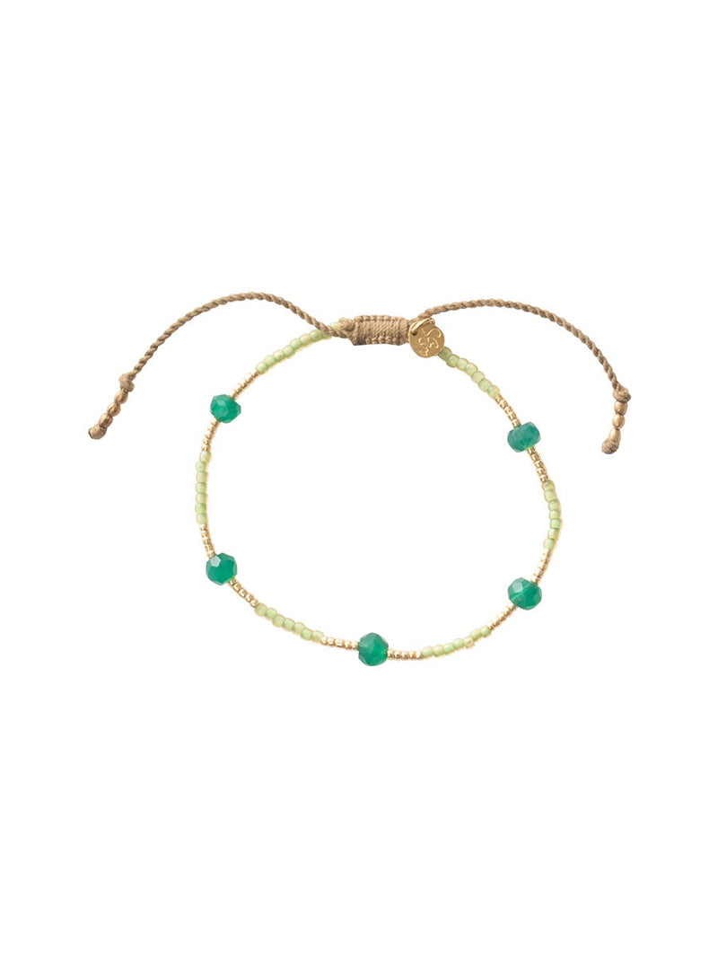 A Beautiful Story Warrior Aventurine Gold Bracelet