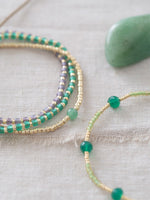 A Beautiful Story Warrior Aventurine Gold Bracelet