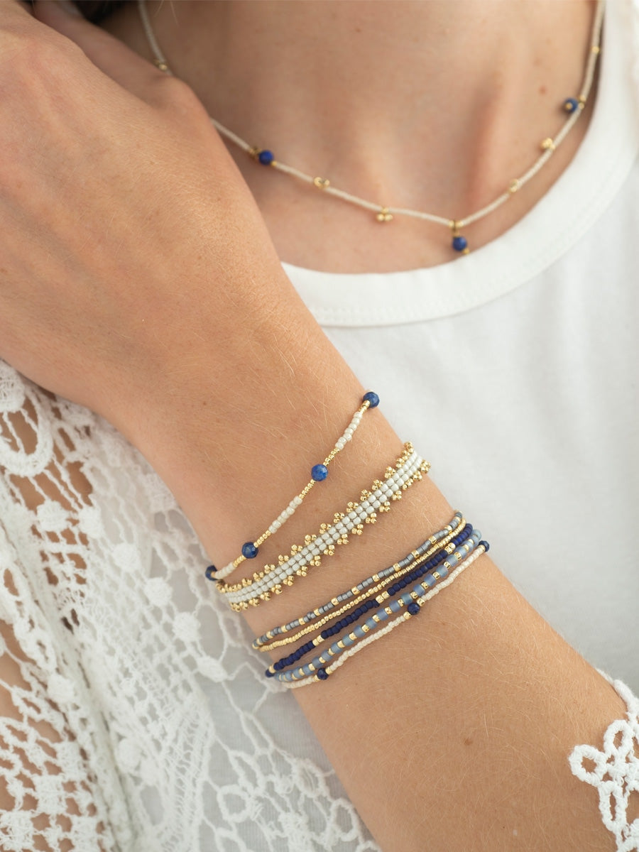 A Beautiful Story Warrior Lapis Lazuli Gold Bracelet