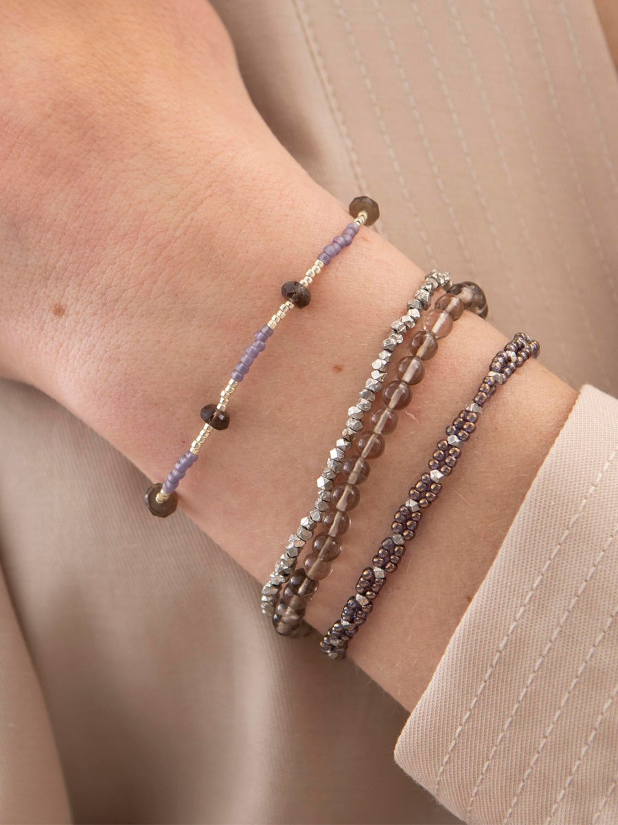 A Beautiful Story WARRIOR smokey quartz silver bracelet