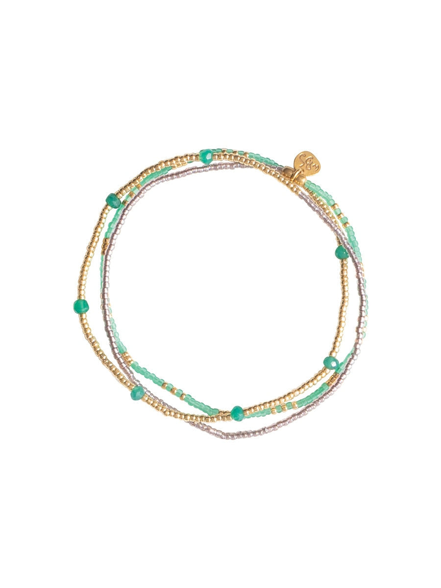 A Beautiful Story Welcome Aventurine Gold Bracelet