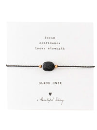 A Beautiful Storyn Black Onyx Gemstone Card. 