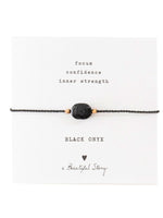 A Beautiful Storyn Black Onyx Gemstone Card. 