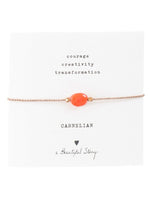 A Beautiful Storyn Carnelian Gemstone Card. 