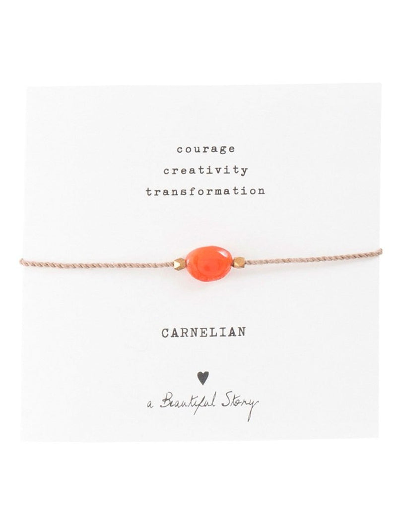 A Beautiful Storyn Carnelian Gemstone Card. 