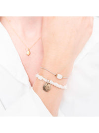 Gemstone card bracelet